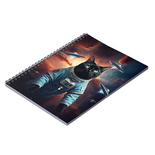 Galactic Cat Astronaut Notitieboek (Linkerzijde)