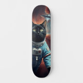 Galactic Cat Astronaut Persoonlijk Skateboard (Voorkant)