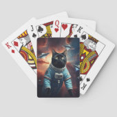 Galactic Cat Astronaut Pokerkaarten (Achterkant)