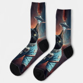 Galactic Cat Astronaut Sokken (Links)