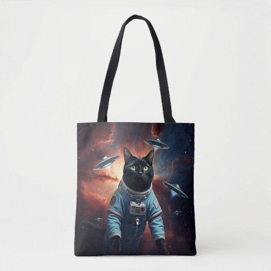 Galactic Cat Astronaut Tote Bag (Voorkant)