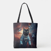 Galactic Cat Astronaut Tote Bag (Achterkant)