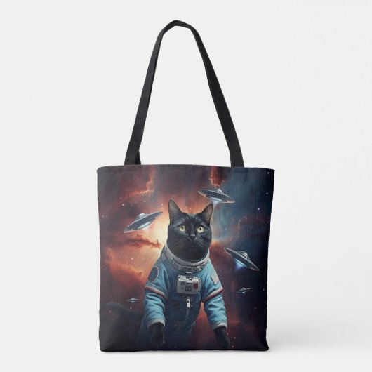 Galactic Cat Astronaut Tote Bag (Achterkant)