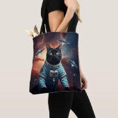 Galactic Cat Astronaut Tote Bag (Dichtbij)