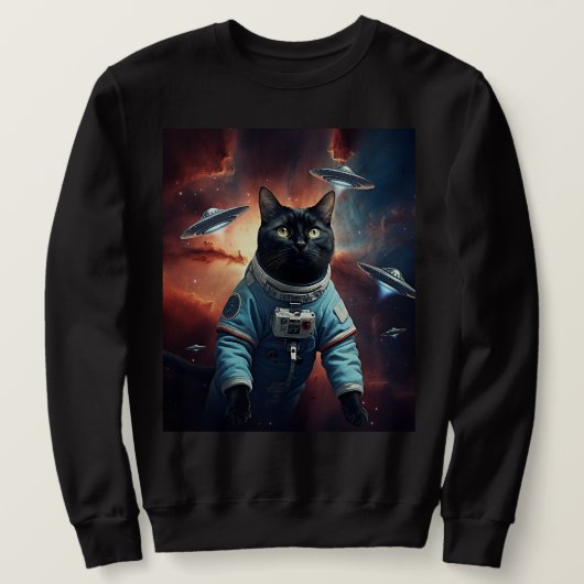 Galactic Cat Astronaut Trui (Design voorkant)