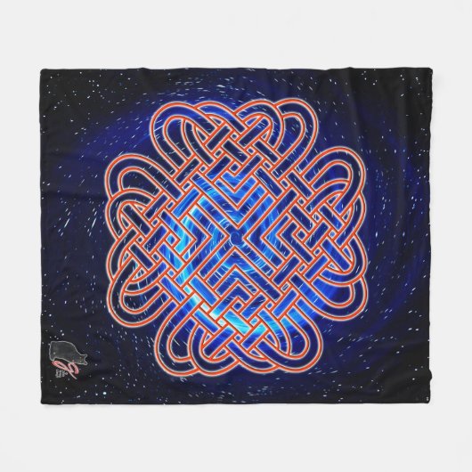 Galactic Celtic Love Knot Fleece Deken (Voorkant (Horizontaal))