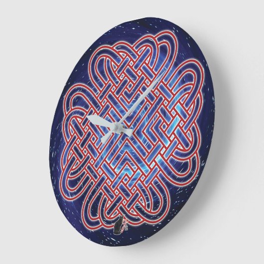 Galactic Celtic Love Knot Grote Klok (Hoek)