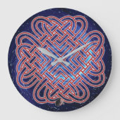 Galactic Celtic Love Knot Grote Klok (Voorkant)