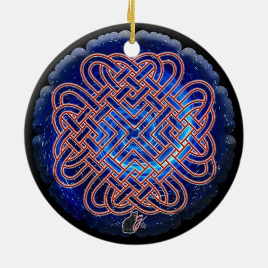 Galactic Celtic Love Knot Ornament (Achterkant)