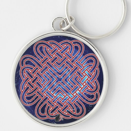 Galactic Celtic Love Knot Sleutelhanger (Voorkant)