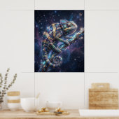 Galactic Chameleon Star Branch Poster (Keuken)