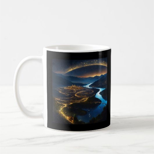 Galactic Chic: het thema van de Gepersonaliseerd r Koffiemok (Links)