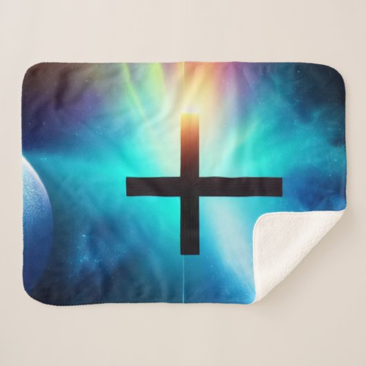 Galactic Cross Sherpa Blanket Sherpa Deken (Voorkant (horizontaal))