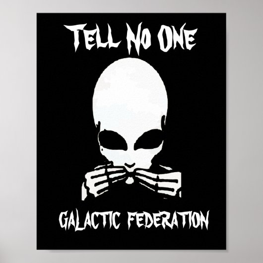 Galactic Federation, vertel het aan niemand, bewer Poster (Voorkant)