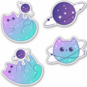 Galactic Feline Adventures - Space Cat Sticker Pac (Voorkant)