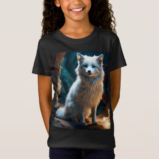 Galactic Fluff Girls' Fine Jersey T-shirt (Voorkant)