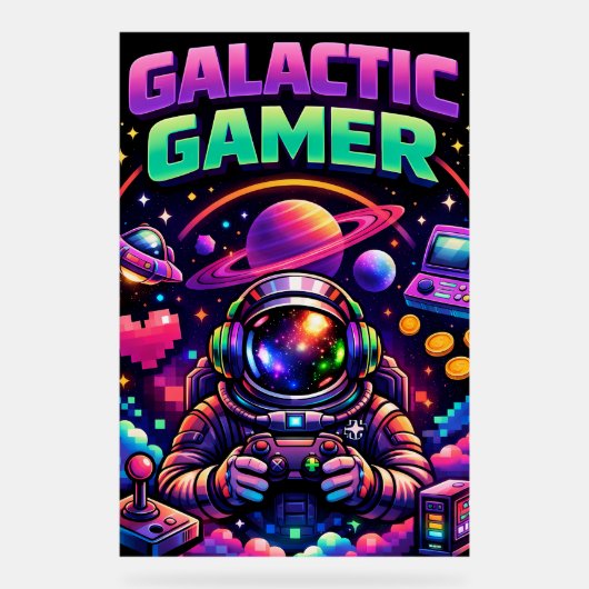 Galactic gamer acryl bord (Voorkant)