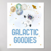 Galactic Goodies Astronaut Outer Space Birthday Poster (Voorkant)