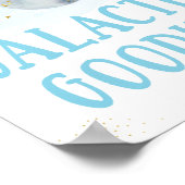 Galactic Goodies Galaxy Blue Gold Space Birthday Poster (Hoek)