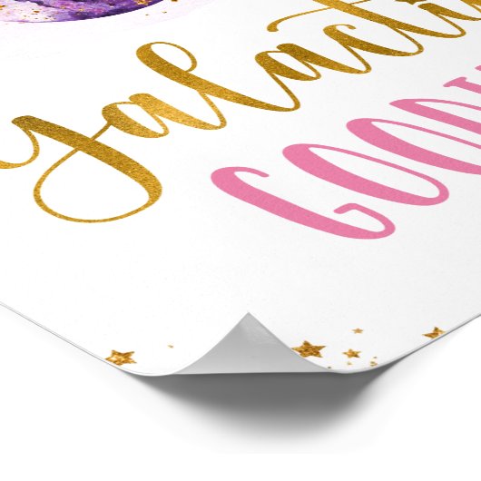 Galactic Goodies Galaxy Pink Gold Space Poster (Hoek)