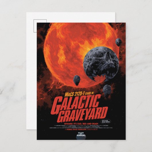 Galactic Graveyard Poster, Macs 2129-1. Briefkaart (Voorkant / Achterkant)