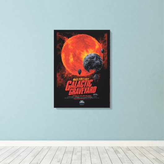 Galactic Graveyard Poster, Macs 2129-1. Canvas Afdruk (Insitu (Houten vloer))
