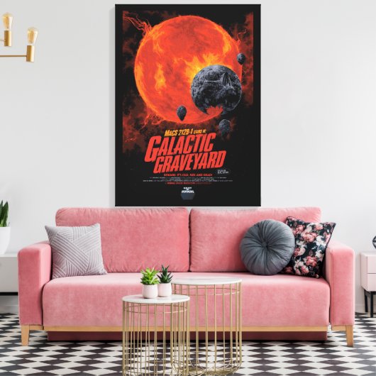 Galactic Graveyard Poster, Macs 2129-1. Canvas Afdruk (Insitu (Woonkamer))
