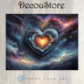 Galactic Heart Decoupage Tissuepapier