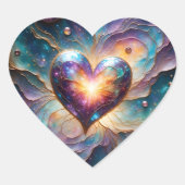 Galactic Heart of the Universe Hart Sticker (Voorkant)