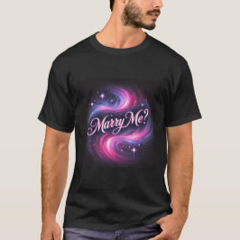 Galactic Love Marry Me Mannen Tshirt