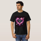Galactic Love Proposal Marry Me Mannen Tshirt (Voorkant volledig)