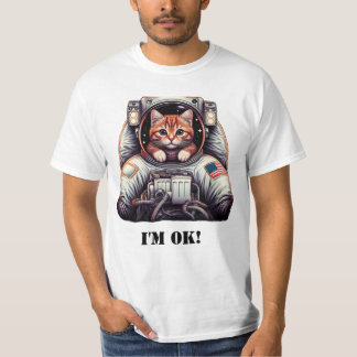 Galactic Meowventure: Grappig Astronaut Cat T-shir T-shirt