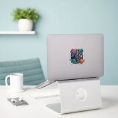Galactic Planet Collectie: Space Sticker Set (Laptop op bureau)