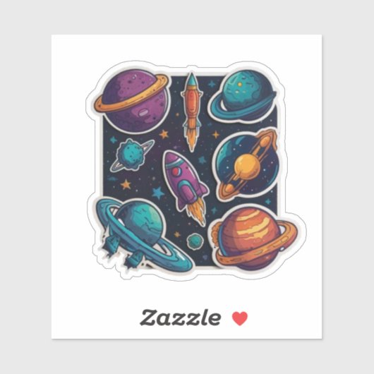 Galactic Planet Collectie: Space Sticker Set (Vel)