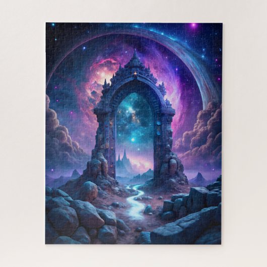 Galactic Portal Fantasy | kosmische gateway Legpuzzel (Verticaal)