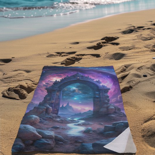 Galactic Portal Fantasy | kosmische gateway Strandlaken