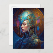 Galactic Queen Science Fiction Fantasy Art Briefkaart (Voorkant / Achterkant)