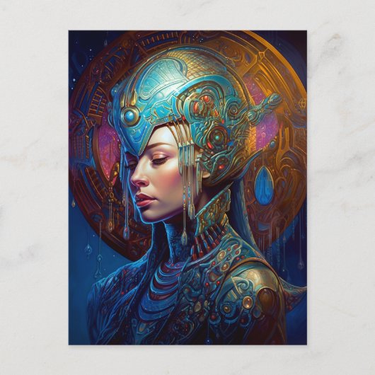 Galactic Queen Science Fiction Fantasy Art Briefkaart (Voorkant)
