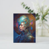 Galactic Queen Science Fiction Fantasy Art Briefkaart (Staand voorkant)