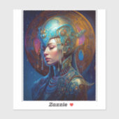Galactic Queen Science Fiction Fantasy Art Sticker (Vel)