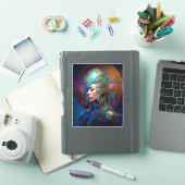 Galactic Queen Science Fiction Fantasy Art Sticker (iPad Cover)