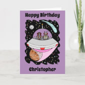 Galactic Road Trip 2018 Birthday Card Kaart (Voorkant)