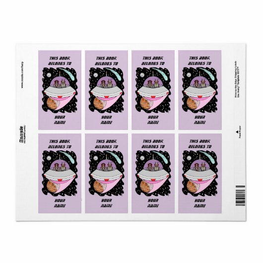 Galactic Road Trip 2018 Bookplate Etiket (Full Sheet)