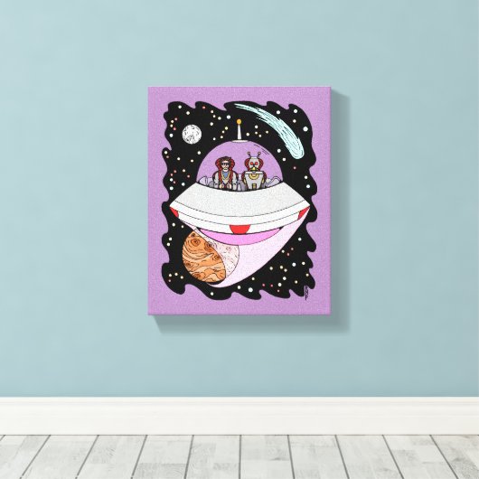 Galactic Road Trip 2018 Canvas Afdruk (Insitu (Houten vloer))