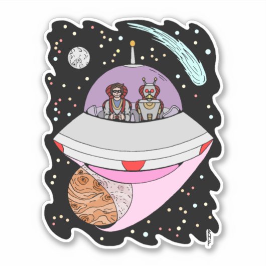 Galactic Road Trip 2018 Sticker (Voorkant)