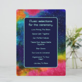 Galactic Sci-Fi Wedding Music-programma Programmakaart (Staand voorkant)