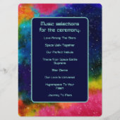 Galactic Sci-Fi Wedding Music-programma Programmakaart (Voorkant)