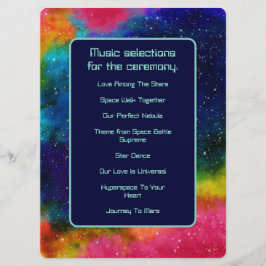 Galactic Sci-Fi Wedding Music-programma Programmakaart