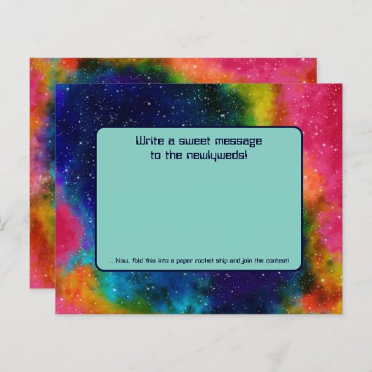 Galactic Sci-Fi Wedding Rocket Ship Contest Paper (Voorkant / Achterkant)