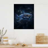 Galactic Shark Star Abyss Poster (Keuken)